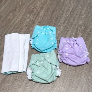 3 AMP micro fleece cloth diapers